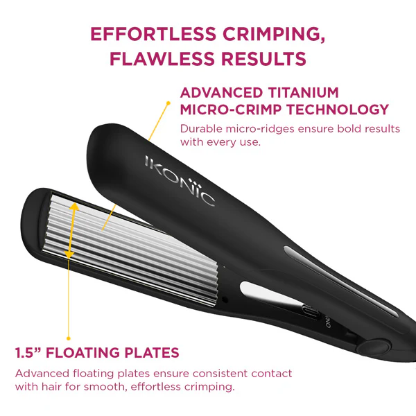 Ikonic Professional Pro Titanium Crimp Hair Crimper - Image 4